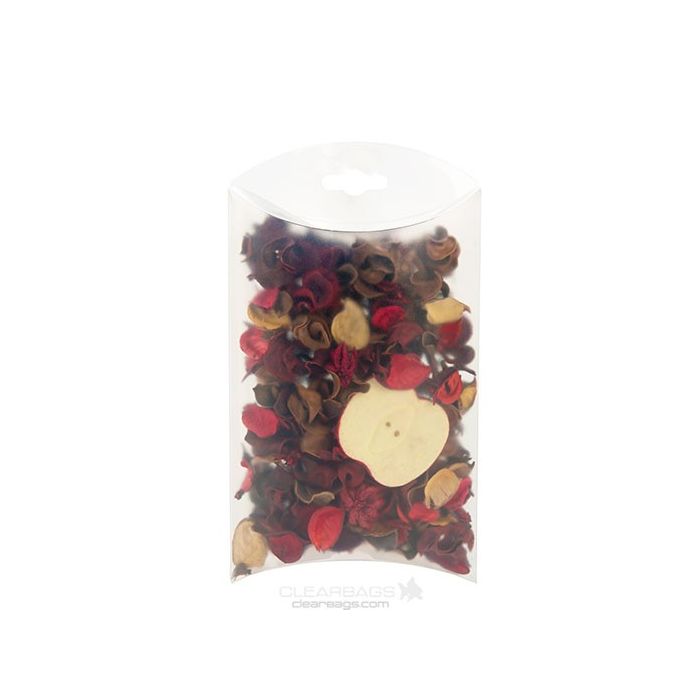 Piccole scatole berlingot trasparenti Frost 12.7x3.8x19.1cm (con foro opzionale) (25 pezzi) [PBF108]