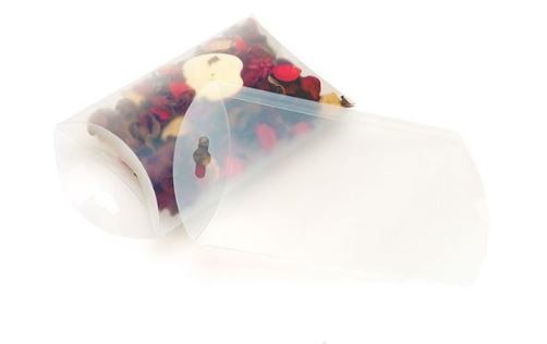 Piccole scatole berlingot trasparenti Frost 12.7x3.8x19.1cm (con foro opzionale) (25 pezzi) [PBF108]