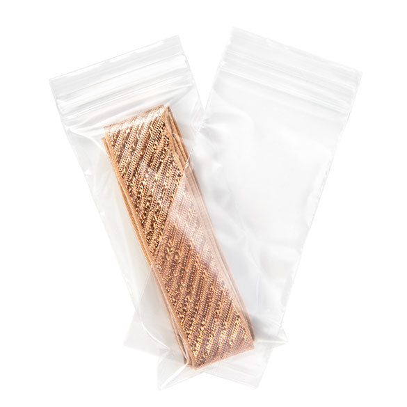 Sacchetto trasparente con chiusura a pressione 5x10cm PE 50 micron (100 pezzi) [2PE24]