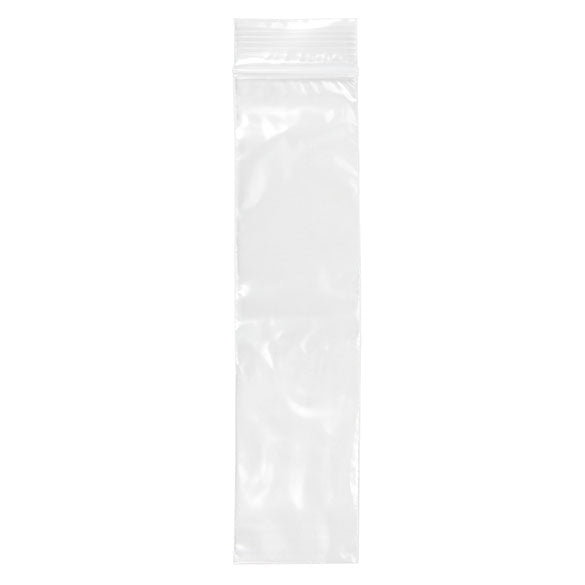 Sacchetto trasparente con chiusura a pressione 5x20.5cm PE 50 micron (100 pezzi) [2PE28]