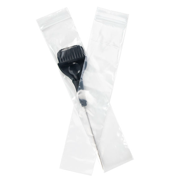 Sacchetto trasparente con chiusura a pressione 6.5x30.5cm PE 50 micron (100 pezzi) [2PE2H12]