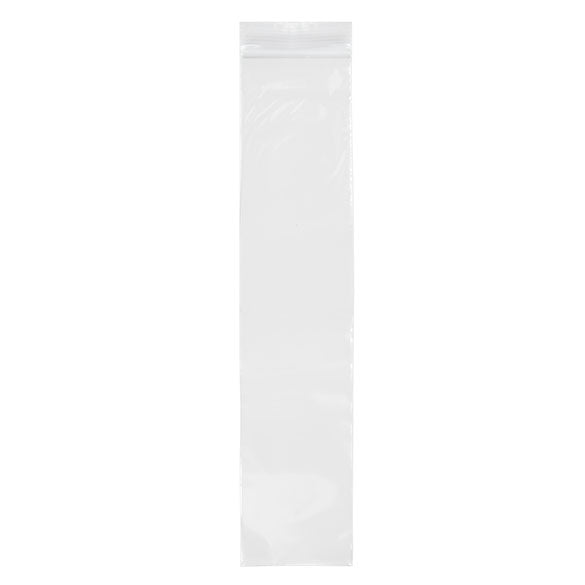 Sacchetto trasparente con chiusura a pressione 7.5x35.5cm PE 50 micron (100 pezzi) [2PE314]