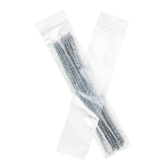 Sacchetto trasparente con chiusura a pressione 7.5x35.5cm PE 50 micron (100 pezzi) [2PE314]