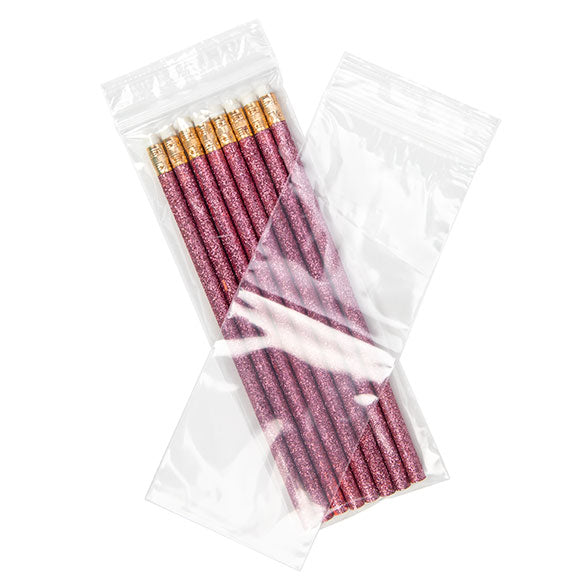 Sacchetto trasparente con chiusura a pressione 7.5x20.5cm PE 50 micron (100 pezzi) [2PE38]