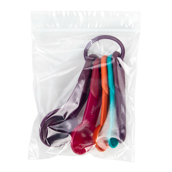 Sacchetto trasparente con chiusura a pressione 12.5x15cm PE 50 micron (100 pezzi) [2PE56]