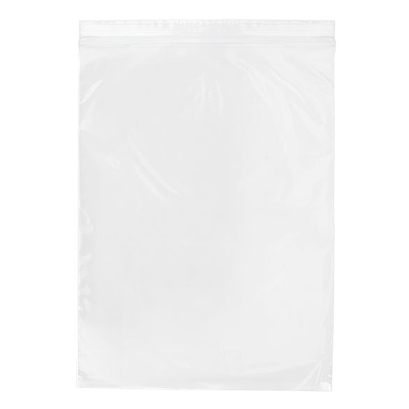Sacchetto trasparente con chiusura a pressione 23x30.5cm PE 50 micron (100 pezzi) [2PE912]