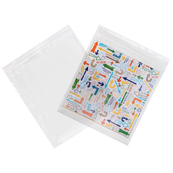 Sacchetto trasparente con chiusura a pressione 33x38cm PE 50 micron (100 pezzi) [2PE1315]