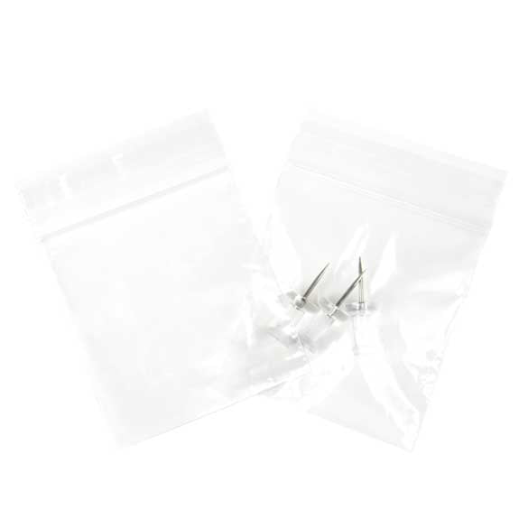 Sacchetto trasparente con chiusura a pressione 5x5cm PE 50 micron (100 pezzi) [2PE22]
