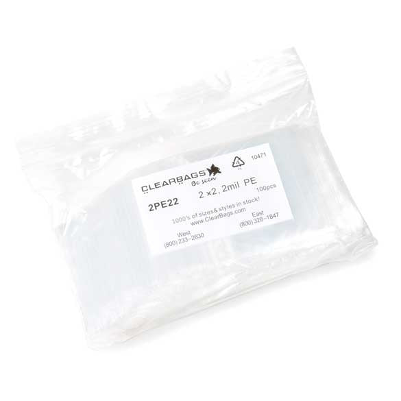 Sacchetto trasparente con chiusura a pressione 5x5cm PE 50 micron (100 pezzi) [2PE22]