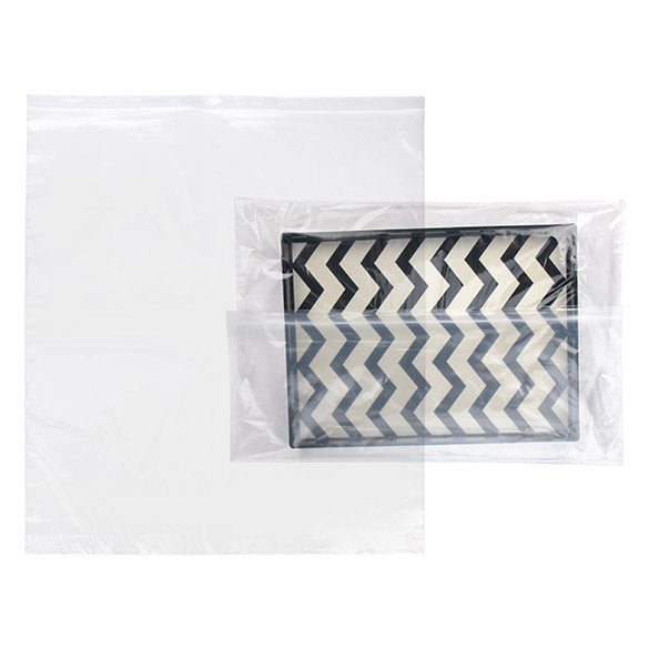Sacchetto trasparente con chiusura a pressione 66x71cm PE 50 micron (25 pezzi) [2PE2628]