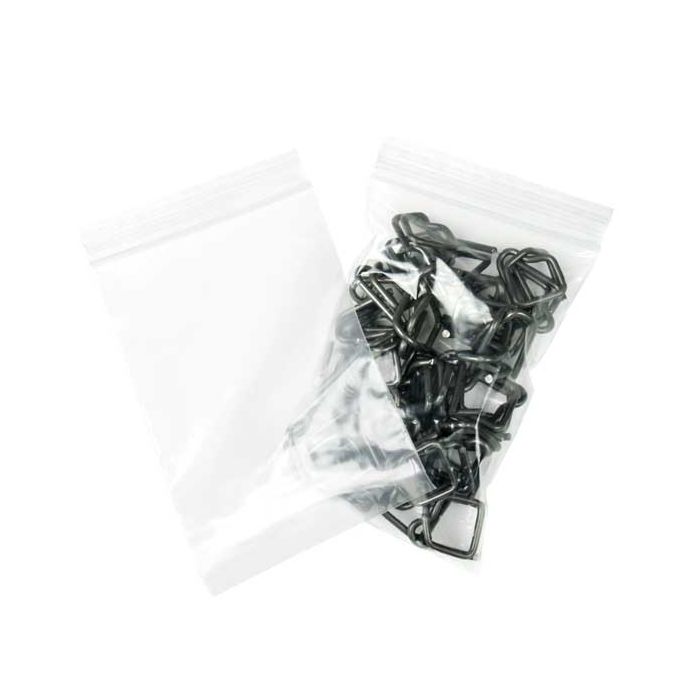 Sacchetto trasparente con chiusura a pressione 10x15cm PE 50 micron (100 pezzi) [2PE46]