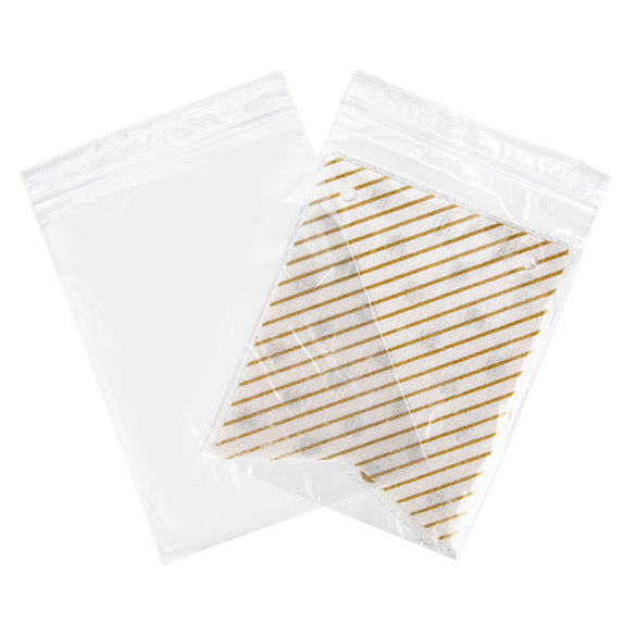 Sacchetto trasparente con chiusura a pressione 15x20.5cm PE 50 micron (100 pezzi) [2PE68]