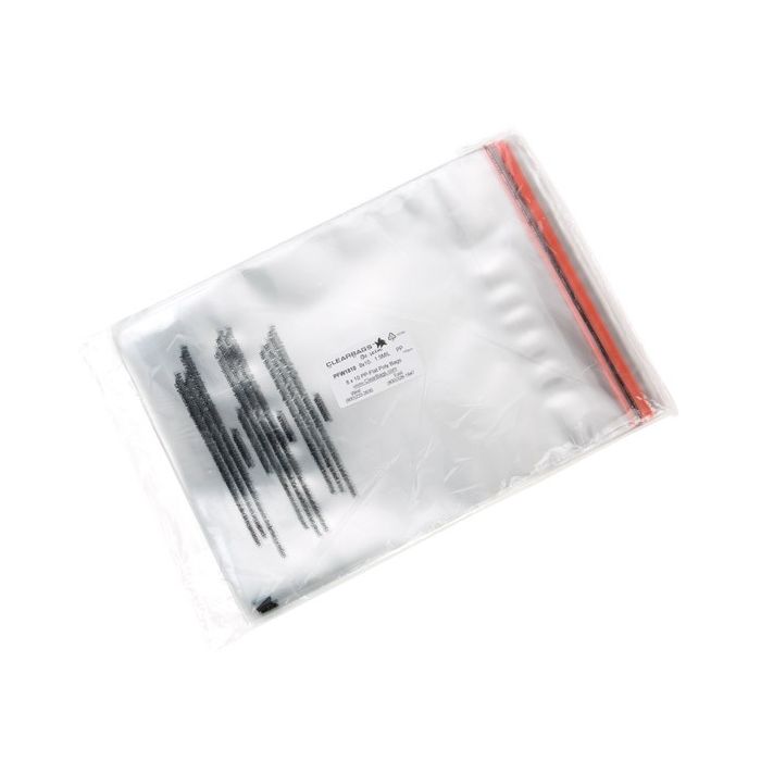 Sacchetti di plastica trasparenti con avviso di soffocamento 20.3x25.4cm richiudibili (100 pezzi) [PFW1810]