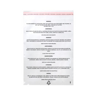 Sacchetti di plastica trasparenti con avviso di soffocamento 35.6x50.8cm richiudibili (100 pezzi) [PFW11420]