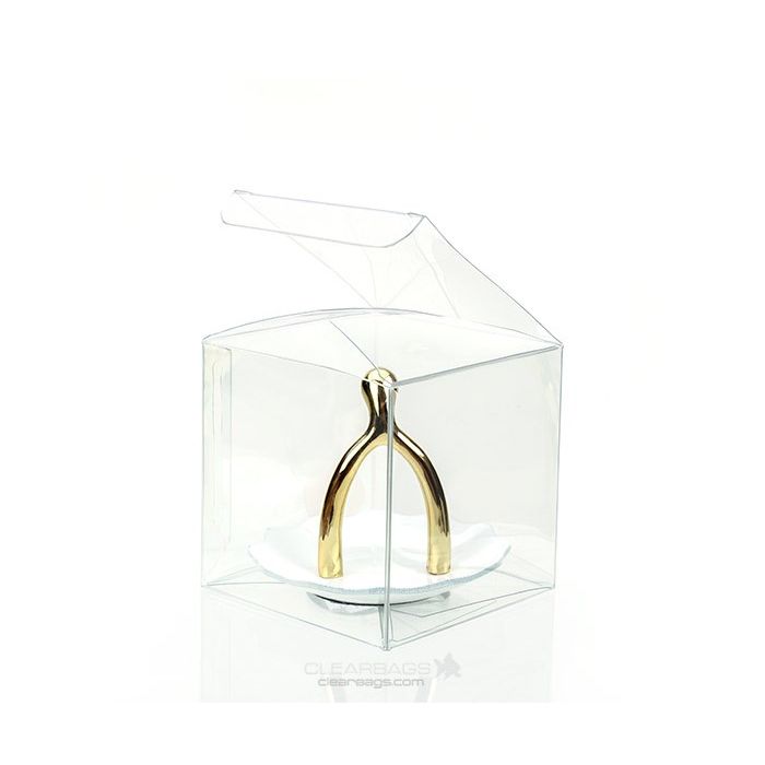 Scatole trasparenti 7.6x7.6x7.6cm con fondo pop up (25 pezzi) [PLB58]