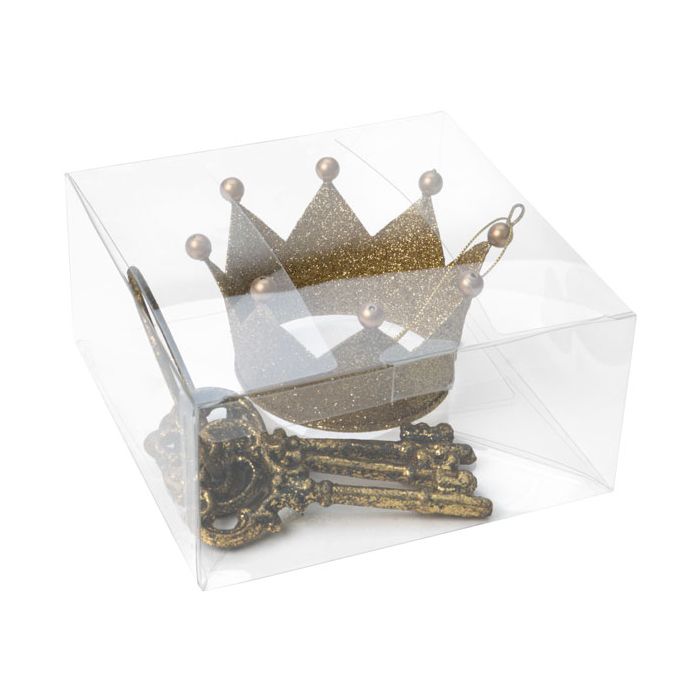 Scatole trasparenti 14.9x14.9x7.6cm adatte al contatto alimentare con fondo pop up (25 pezzi) [PLB203]