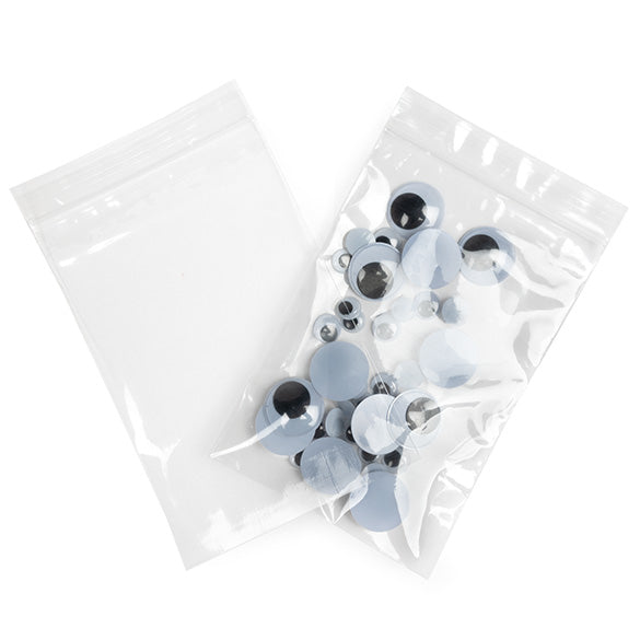 Sacchetto trasparente con chiusura a pressione 10x15cm PP 50 microns (100 pezzi) [ZC46]