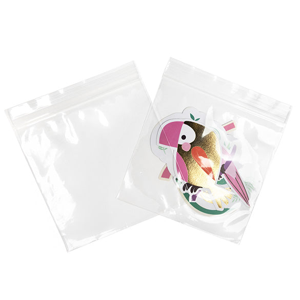 Sacchetto trasparente con chiusura a pressione 12.5x12.5cm PP 50 microns (100 pezzi) [ZC55]