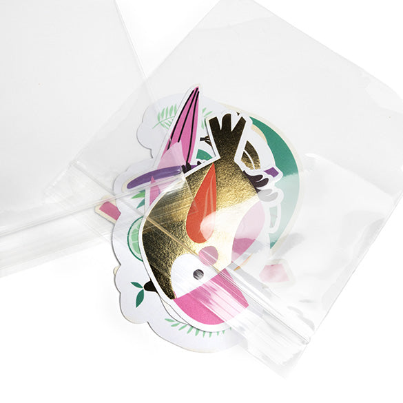 Sacchetto trasparente con chiusura a pressione 12.5x12.5cm PP 50 microns (100 pezzi) [ZC55]
