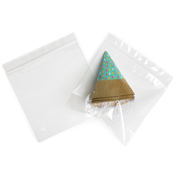 Sacchetto trasparente con chiusura a pressione 15x15cm PP 50 microns (100 pezzi) [ZC66]