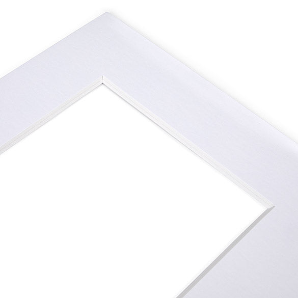 Passe-partout doppio spessore bianco/bianco 19.4x24.5cm finestra - dimensioni esterne 27.9x35.6cm (10 pezzi) [MT20002]