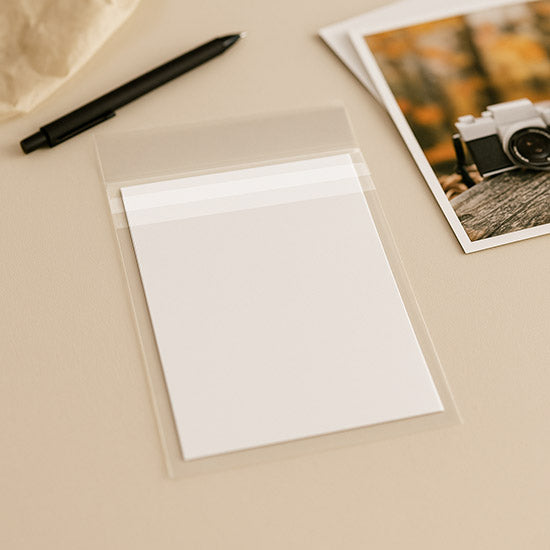 Sacchetto di plastica trasparente 13.3x18.1cm Premium con chiusura di protezione (100 pezzi) [PR75S]