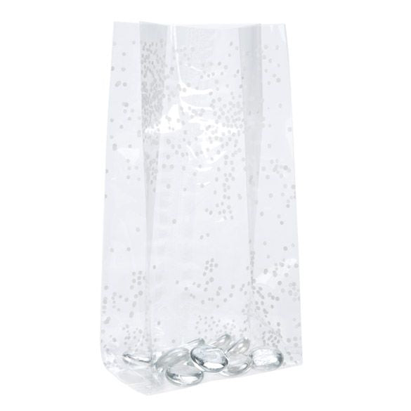 Sacchetti SOS stampati piccoli punti bianco 10.2x6.4x24.1cm con soffietto (100 pezzi) [G4SW]
