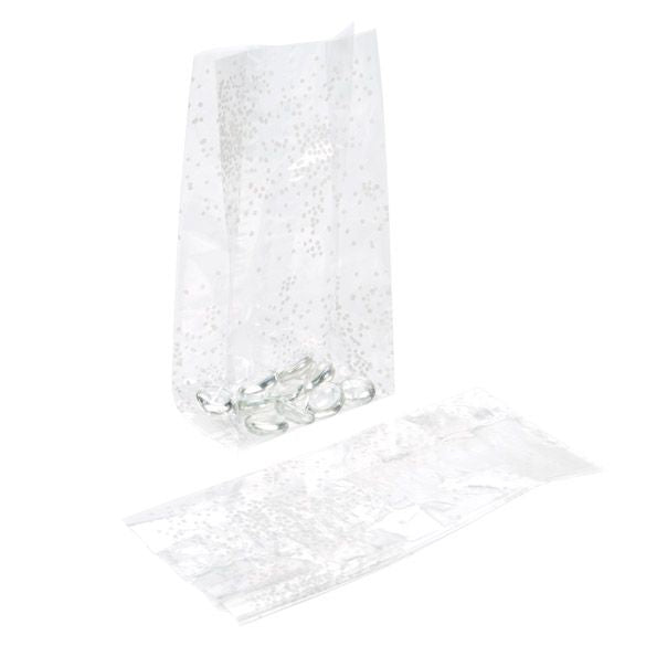 Sacchetti SOS stampati piccoli punti bianco 10.2x6.4x24.1cm con soffietto (100 pezzi) [G4SW]