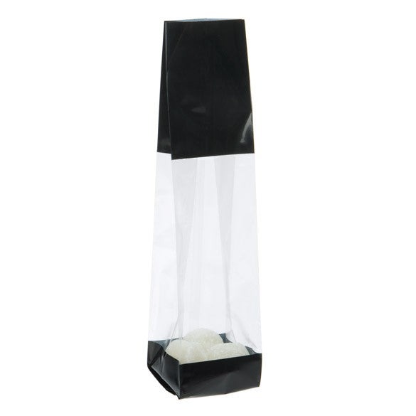 Sacchetti SOS stampati neri 5.1x4.8x24.1cm con soffietto (100 pezzi) [G1BK]