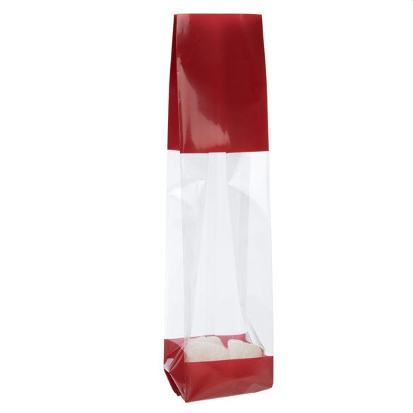 Sacchetti SOS stampati rossi 5.1x4.8x24.1cm con soffietto (100 pezzi) [G1RD]