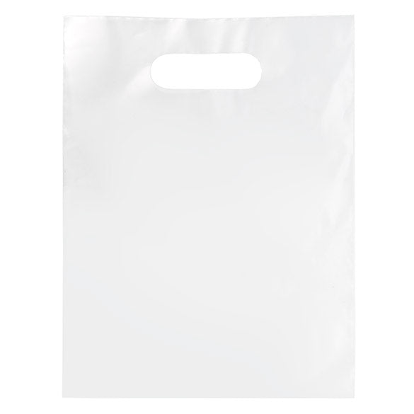 Buste con manico smerigliato 55 micron, 20% contenuto riciclato 22,9x30,5cm (100 pezzi) [H912FT1R]