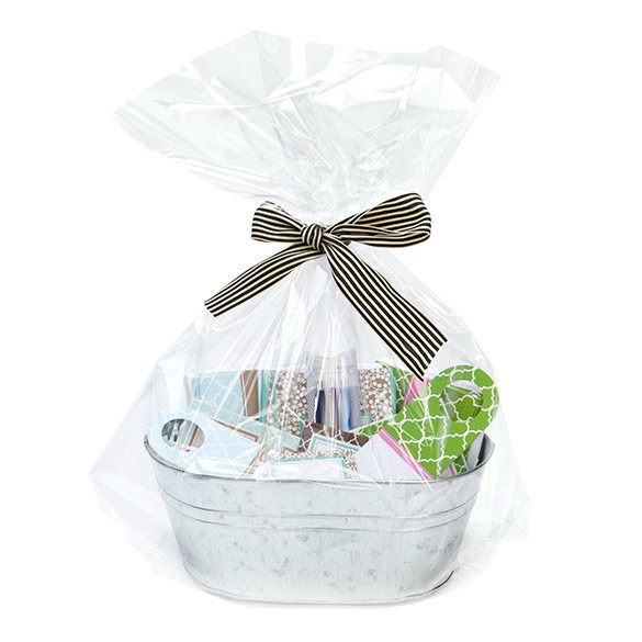 Sacchetti trasparenti con fondo rotondo per cesti 45,7x61cm (100 pezzi) [RB1824]