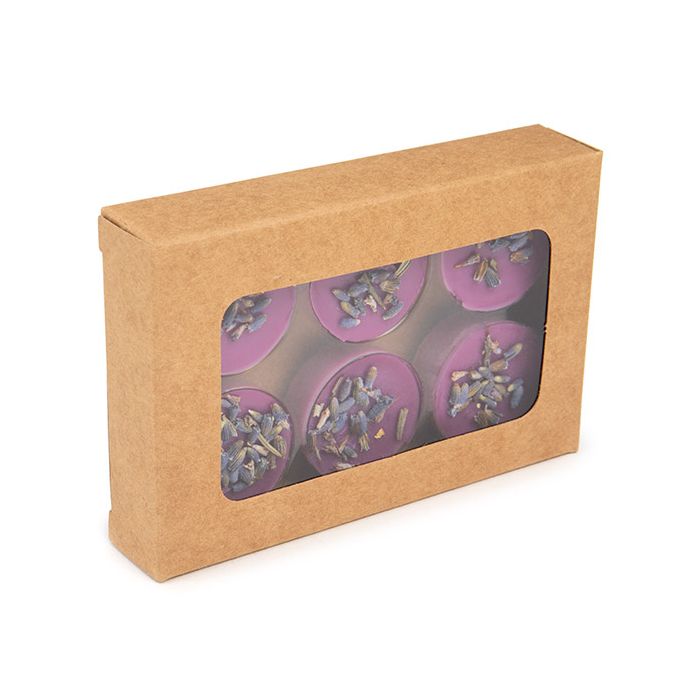 Scatole in carta kraft per pasticceria artigianale, rotondo Inserti 7x2.1x10.3 cm (25 pezzi) [CNDYR275]