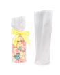 Frosted Sacchetto di plastica trasparente fondo rotondo 7x25,4 cm e con inserto bianco (50 pezzi) [RPBGF2]