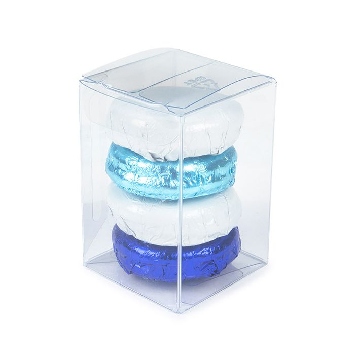 Scatola trasparente con fondo automatico rPET 5.1x5.1x7.6 cm (25 pezzi) [PLB139R]