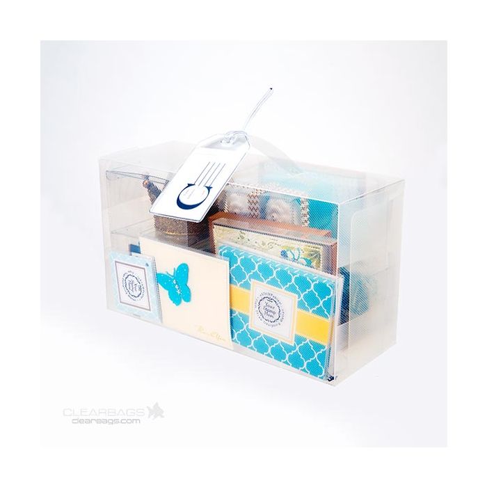 Scatole regalo in plastica per scarpe da uomo Frost 19.5x13x34cm con manico (3 pezzi) [SB2]