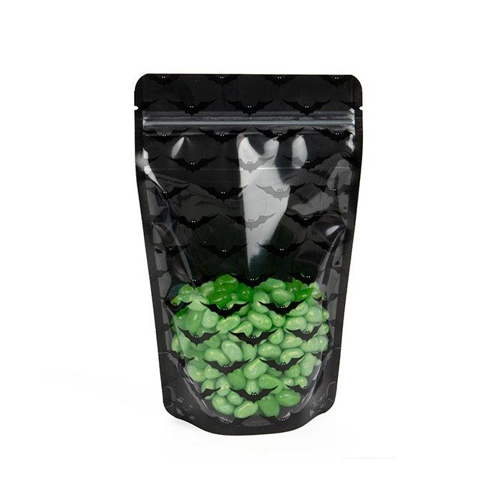 Buste doypack nere stampa pipistrelli 13x7,9x20,6cm (25 Pezzi) [ZBGW3B]