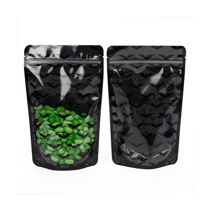 Stand Up Pouches Black bats print 13x7,9x20,6cm