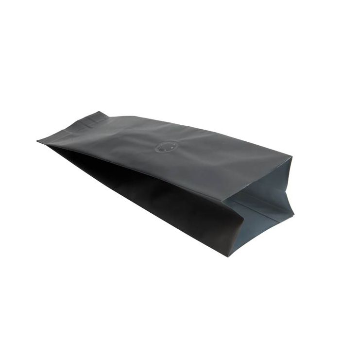 Sacchetto per caffè nero opaco con valvola 8,5x6,5x33cm 450 grammi (50 pezzi) [SGC2BM]