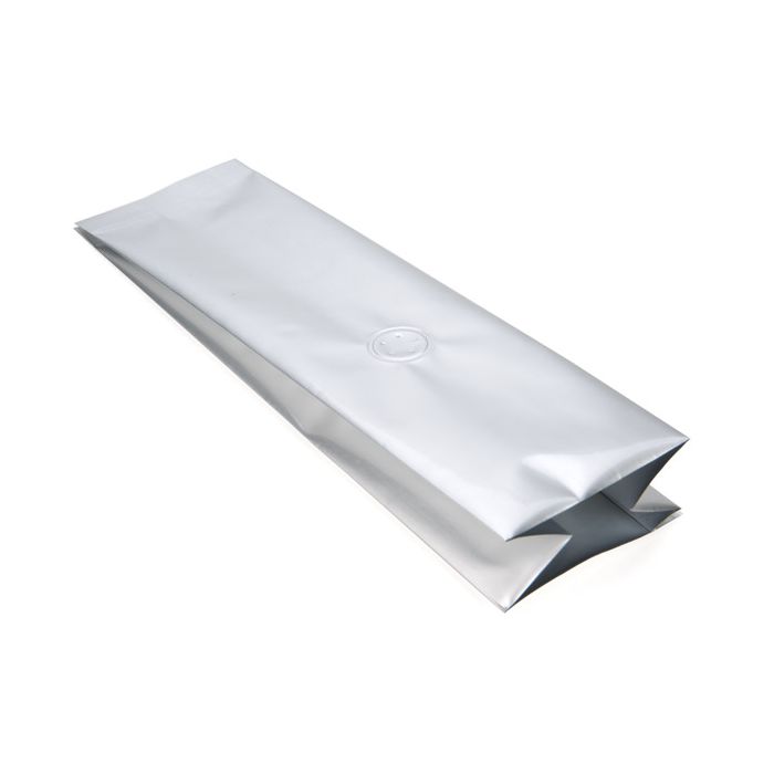 Sacchetto per caffè argento con valvola 8,5x6,5x33cm (50 pezzi) [SGC2S]