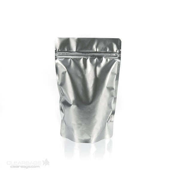 Buste doypack color argento 13x7x20.5cm | 113 grammi (100 pezzi) [ZBGM3S]