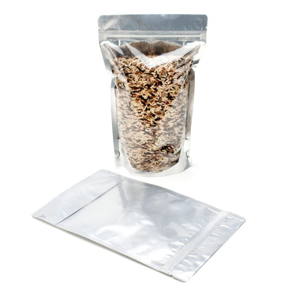Buste doypack trasparenti/Argento 14.5x8x23cm | 170 grammi (100 pezzi) [ZBGS58]