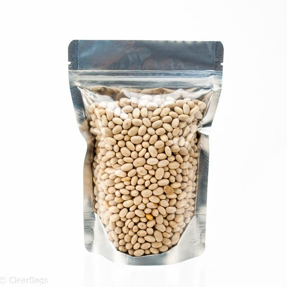 Buste doypack trasparenti/Argento 12x7.5x18.5cm | 114 grammi (100 pezzi) [ZBGS46]