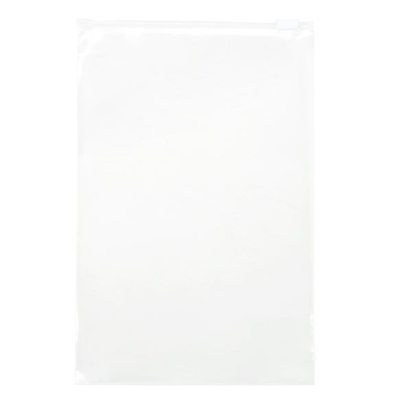 Sacchetto trasparente con chiusura a pressione e cerniera scorrevole 15x22.5cm 75 micron (100 pezzi) [3SZ69]