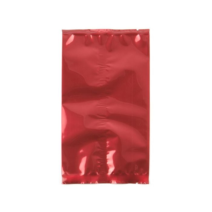 Sacchetto di plastica trasparente rosso 5x5,7cm metallizzato termosaldabile (100 pezzi) [SMB22QR]