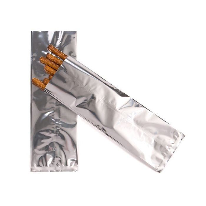Sacchetto di plastica trasparente argento 5x7.5cm metallizzato termosaldabile (100 pezzi) [SMB23S]
