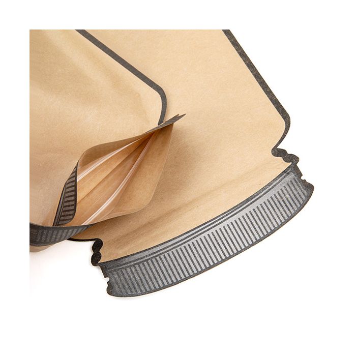 A forma di barattolo di stoccaggio sacchetti Kraft 13x7,6x20,6 cm (100 pz) [SP3KZ]