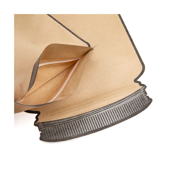 A forma di barattolo di stoccaggio sacchetti Kraft 15,2x7,9x25,4 cm (100 pz) [SP7KZ]