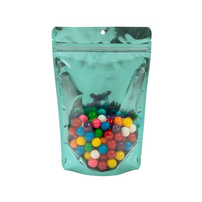 Stand Up Pouches Teal 14,9x8,9x23,2cm With Hanghole