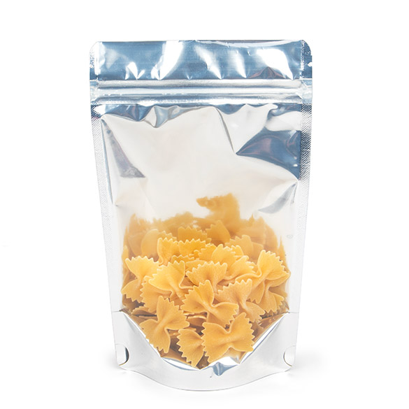 Buste doypack trasparenti/oro 13x7x20.5cm | 113 grammi (100 pezzi) [ZBGG3]